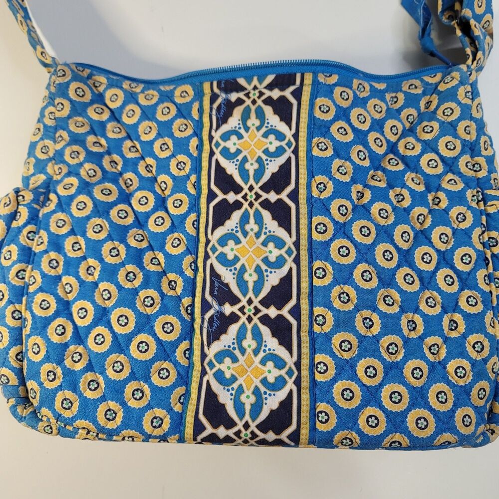 Vera Bradley Riviera Blue On The Go Crossbody/Shoulder Bag Retired Pattern 2008